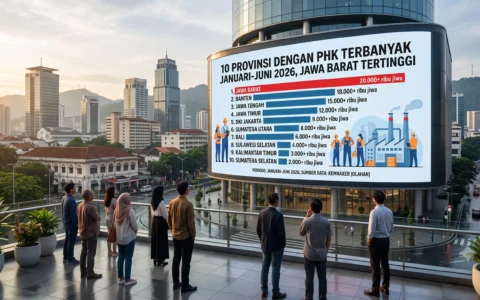 10 Provinsi dengan PHK Terbanyak Januari-Juni 2026, Jawa Barat Tertinggi