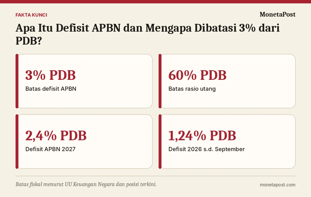 Fakta kunci: Apa Itu Defisit APBN dan Mengapa Dibatasi 3% dari PDB?