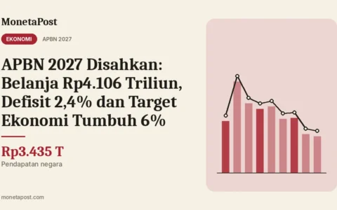 APBN 2027 Disahkan: Belanja Rp4.106 Triliun, Defisit 2,4% dan Target Ekonomi Tumbuh 6%