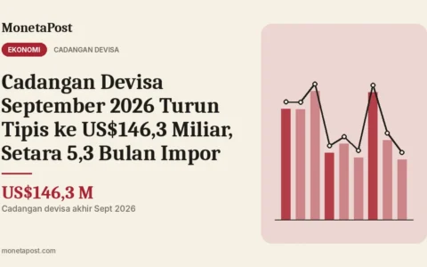 Cadangan Devisa September 2026 Turun Tipis ke US$146,3 Miliar, Setara 5,3 Bulan Impor