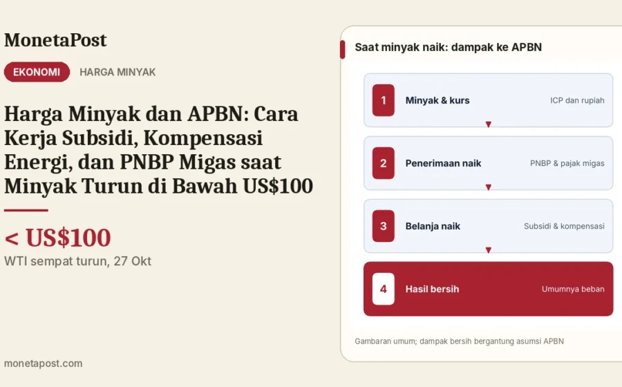 Harga Minyak dan APBN: Cara Kerja Subsidi, Kompensasi Energi, dan PNBP Migas saat Minyak Turun di Bawah US$100
