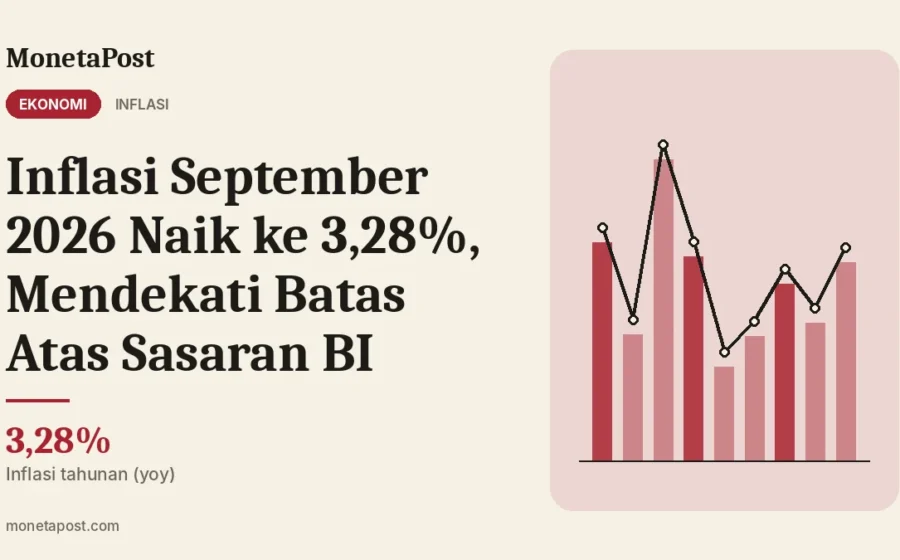 Inflasi September 2026 Naik ke 3,28%, Mendekati Batas Atas Sasaran BI