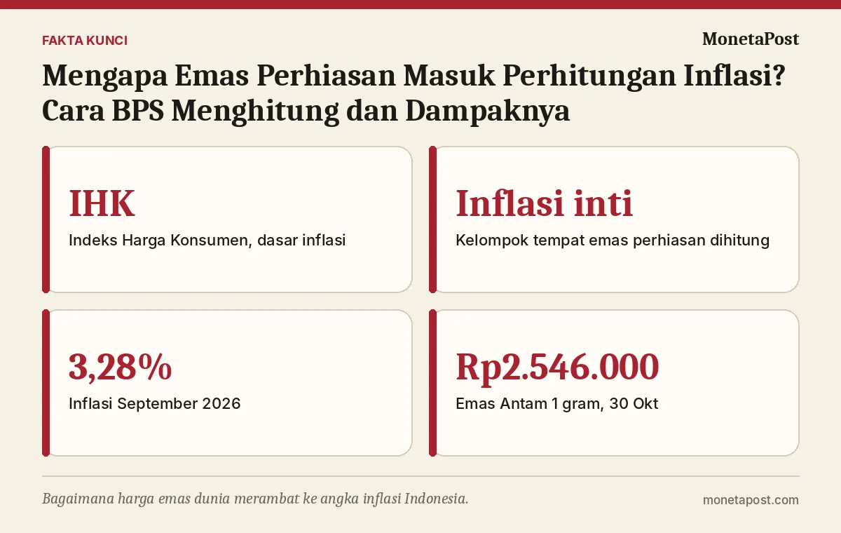 Fakta kunci: Mengapa Emas Perhiasan Masuk Perhitungan Inflasi? Cara BPS Menghitung dan Dampaknya