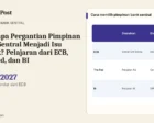 Mengapa Pergantian Pimpinan Bank Sentral Menjadi Isu Politik? Pelajaran dari ECB, The Fed, dan BI