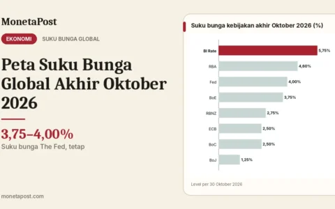 Peta Suku Bunga Global Akhir Oktober 2026: Fed, ECB, BoJ Tahan, BoC Naik — Di Mana Posisi BI Rate?
