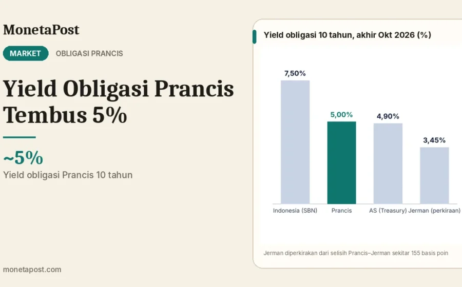 Yield Obligasi Prancis Tembus 5%: Pelajaran Risiko Fiskal bagi Investor SBN Indonesia